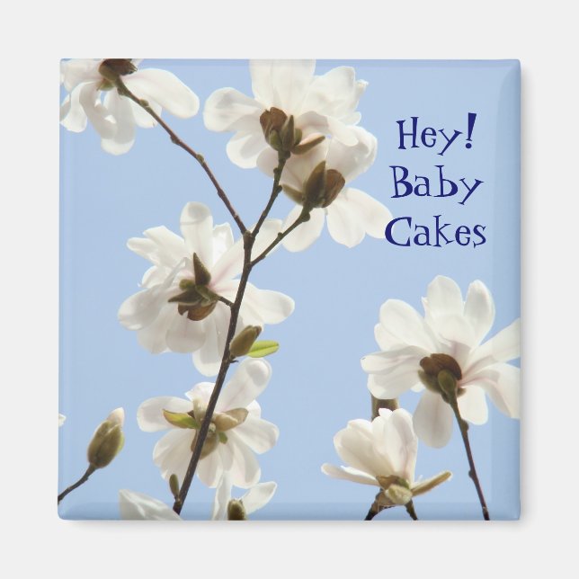 Hey Baby Cakes! magnet Love Sweetheart Magnolias (Front)