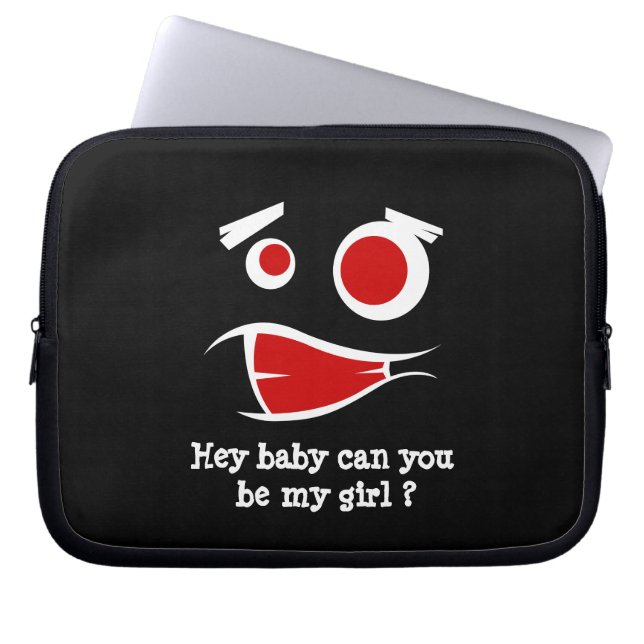 hey baby can you be my girl monster design T-Shirt Laptop Sleeve (Front)