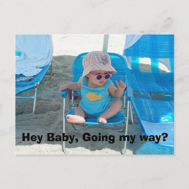 Hey Baby, Going my way? Postcard (Front)