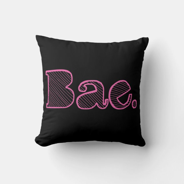 Hey Bae. girlfriend boyfriend slang Cushion (Front)
