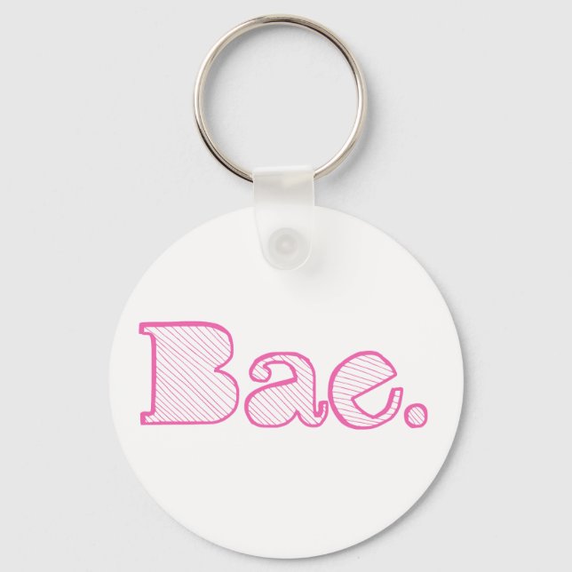 Hey Bae. girlfriend boyfriend slang Key Ring (Front)