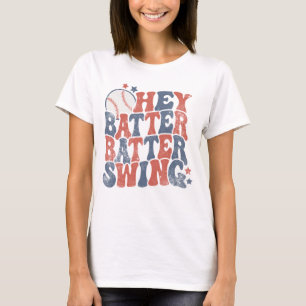 Hey Batter Batter Swing Tee, Baseball Game T-Shirt