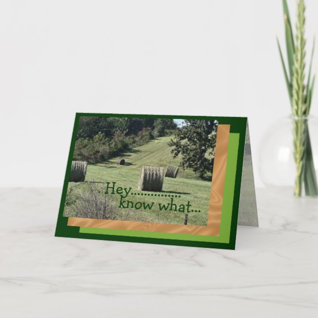 Hey Bday card-customize any occasion Card (Front)