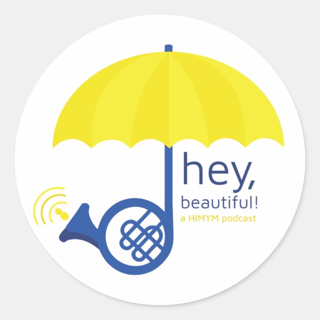 Hey Beautiful Logo Stickers (Front)