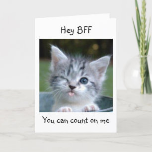 HEY BFF I WON'T TELL YOUR AGE-HAPPY BIRTHDAY CARD