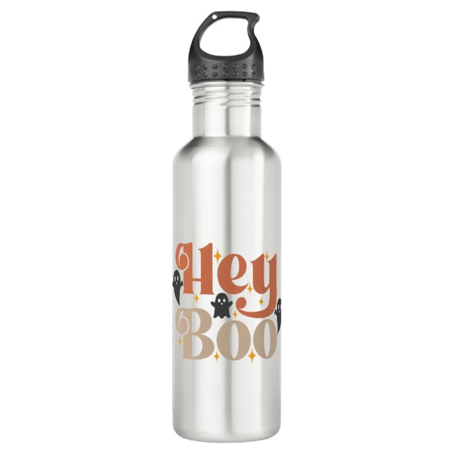 Hey Boo Boho Halloween Hey Boo Ghost 710 Ml Water Bottle (Front)