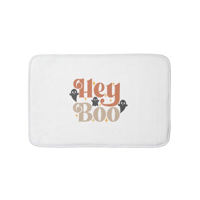 Hey Boo Boho Halloween Hey Boo Ghost Bath Mat (Front)