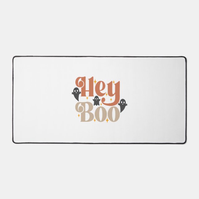 Hey Boo Boho Halloween Hey Boo Ghost Desk Mat (Front)