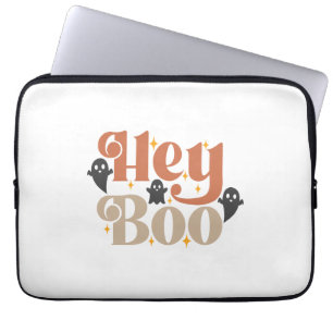 Hey Boo Boho Halloween Hey Boo Ghost Laptop Sleeve