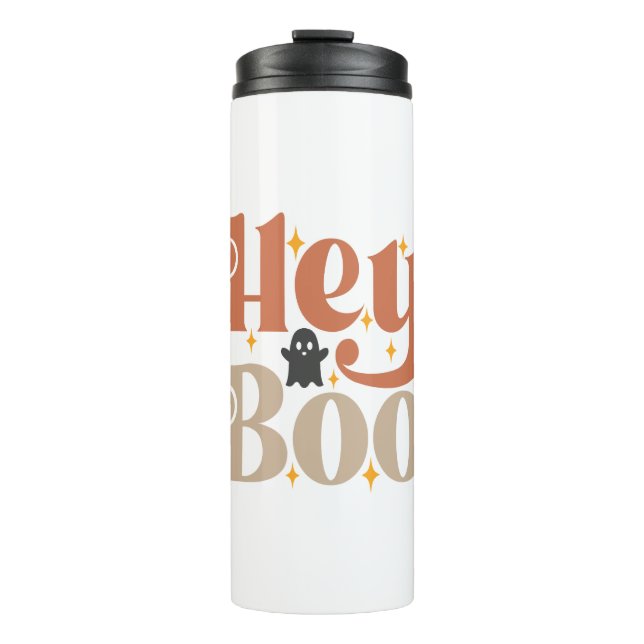 Hey Boo Boho Halloween Hey Boo Ghost Thermal Tumbler (Front)