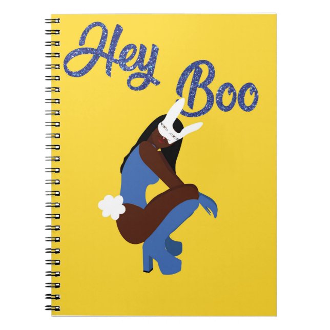 Hey Boo! Bunny Girls Notebook (Front)