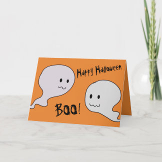 Hey Boo! Cute Ghosts  Halloween Card