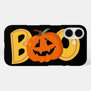 Hey Boo Cute Pumpkin Typography Drawing Art iPhone 16 Case