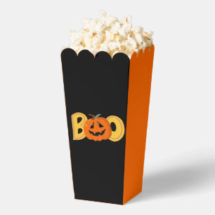 Hey Boo Cute Pumpkin Typography Drawing Art Favour Box
