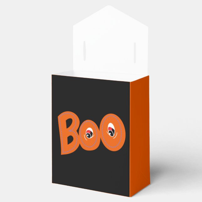 Hey Boo Did I Scare You Too Typography Drawing Art Favour Box (Opened)