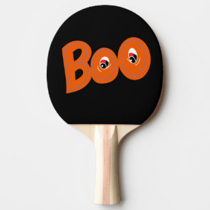 Hey Boo Did I Scare You Too Typography Drawing Art Ping Pong Paddle