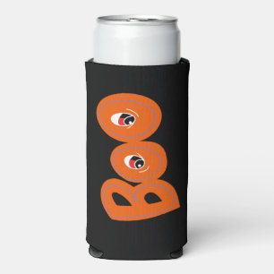 Hey Boo Did I Scare You Too Typography Drawing Art Seltzer Can Cooler