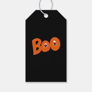 Hey Boo Did I Scare You Typography Drawing Art Gift Tags