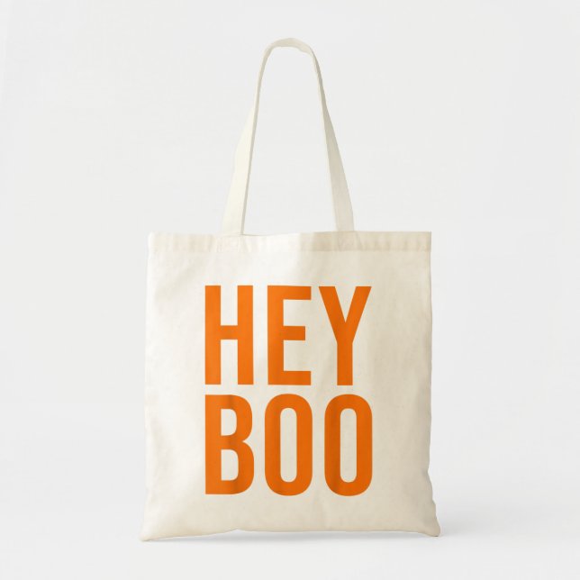 Hey Boo Funny Halloween Costume Spooky Season Scar Tote Bag (Front)