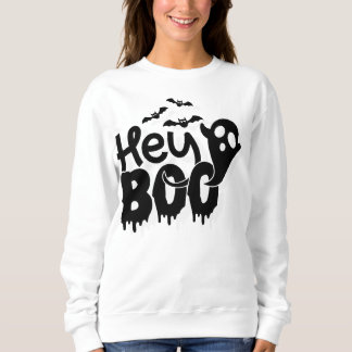 Hey Boo Funny Halloween Sweatshirt