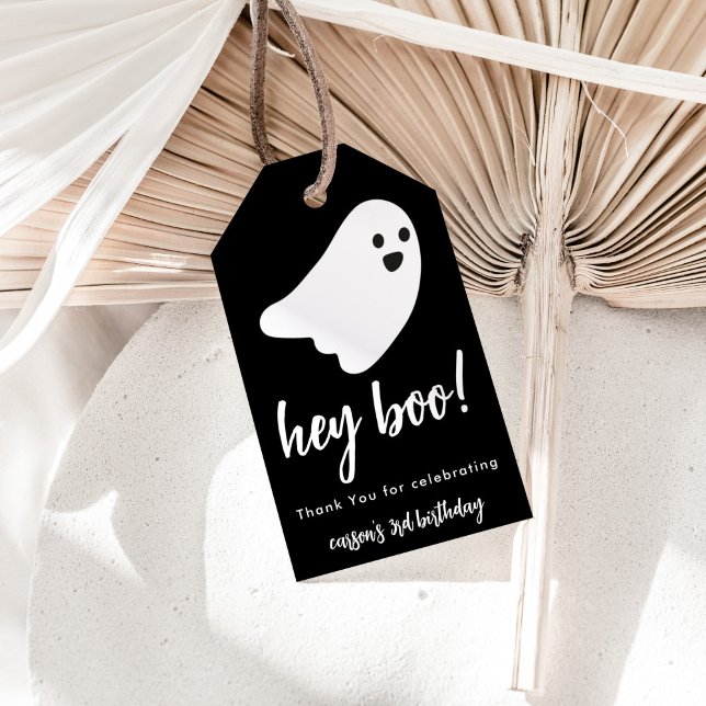Hey Boo Ghost Birthday Gift Tags (Creator Uploaded)