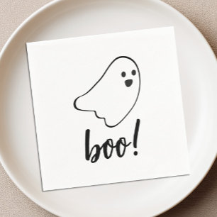 Hey Boo Ghost Birthday Napkins Kids Spooky Party