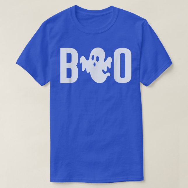 Hey Boo Ghost Funny Trick Or Treat Happy Halloween T-Shirt (Design Front)
