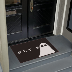 Hey Boo Ghost Halloween Door Mat