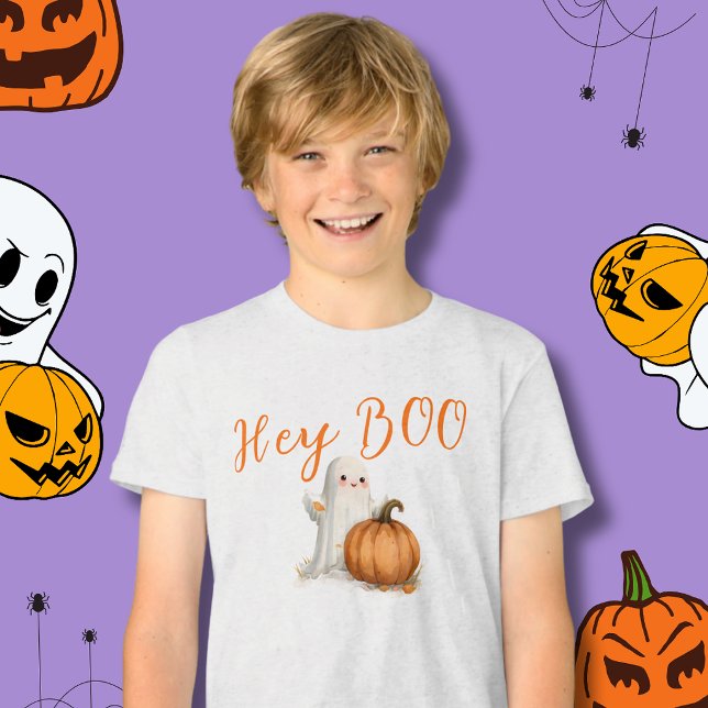 Hey BOO Ghost Pumpkin  Tri-Blend Shirt (Creator Uploaded)
