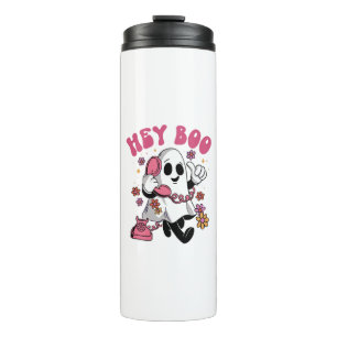 Hey Boo - Groovy Ghost Halloween Thermal Tumbler