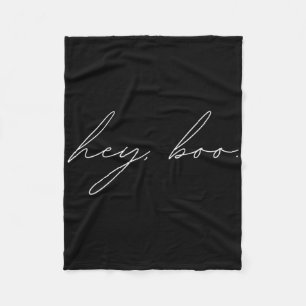 Hey Boo Halloween  Fleece Blanket