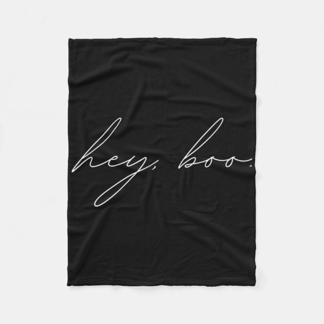 Hey Boo Halloween  Fleece Blanket (Front)