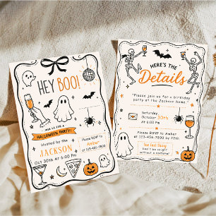 Hey Boo! Halloween Ghost Party Invitation
