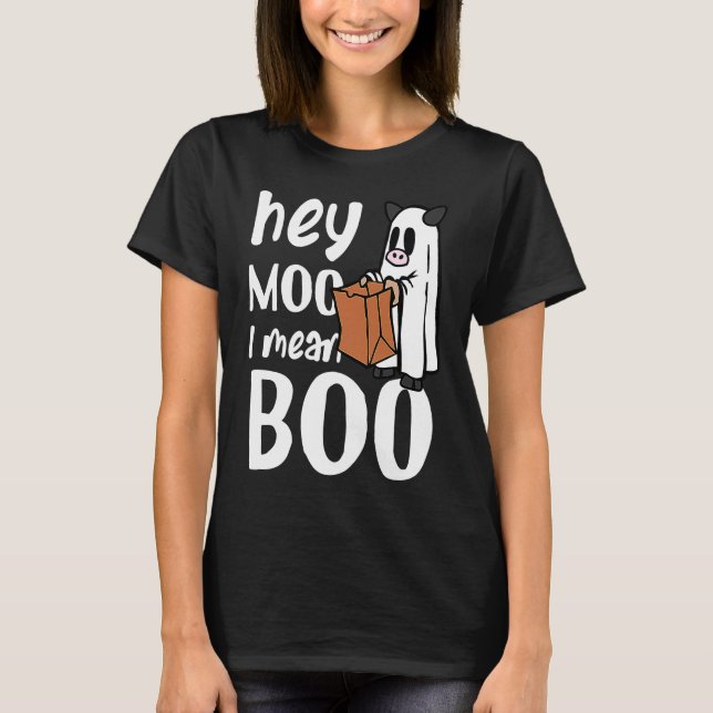 Hey Boo Kids Halloween Boo Crew Trick Or Treat Fut T-Shirt (Front)