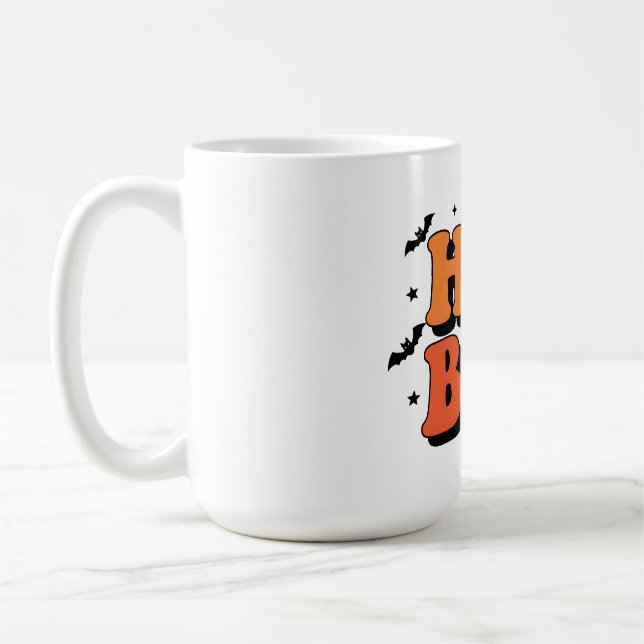 Hey Boo Mug – Cute Halloween Coffee Cup (Left)