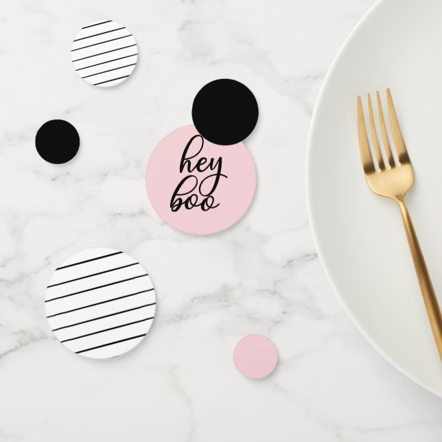 Hey Boo Pastel Pink Halloween Birthday Table Confetti (Group)