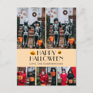Hey Boo! Spooky Halloween Family Photo Holiday Postcard