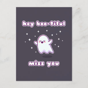Hey Boo-tiful Miss You Pun Card