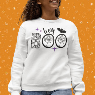 Hey & Bye Boo Halloween Bat and Web  Sweatshirt