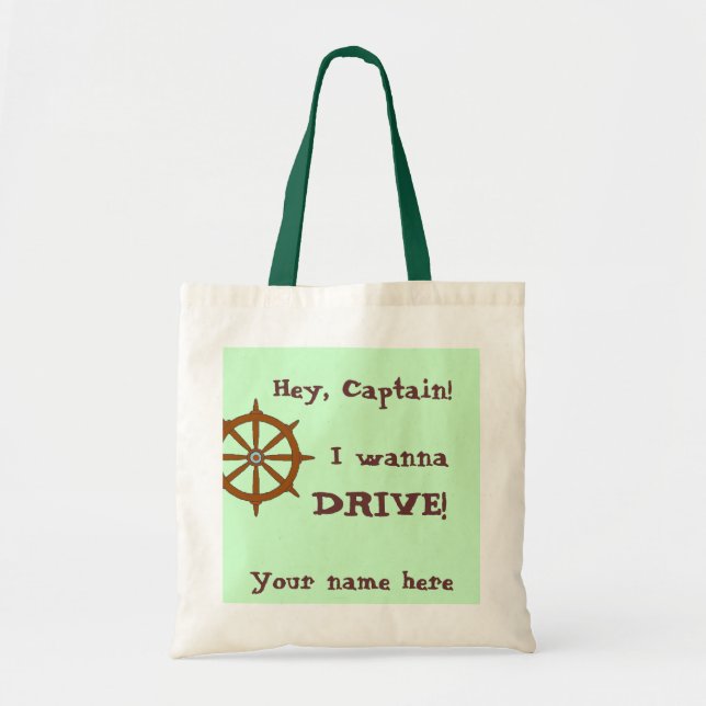 Hey Captain Funny Personalised Tote Bag (Front)