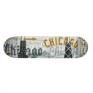 Hey Chicago Vintage Skateboard