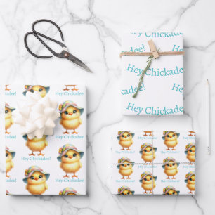 Hey Chickadee! - Easter chick Wrapping Paper Sheet