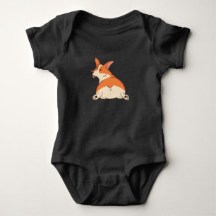 Hey Cutie Comic Corgi Fun Baby Bodysuit