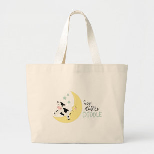 Hey Diddle Diddle Large Tote Bag
