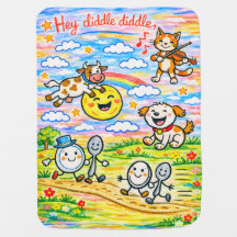Hey Diddle Diddle Nursery Rhyme Blanket