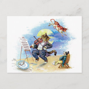 Hey Diddle Diddle Nursery Rhyme Postcard