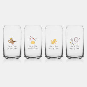 Hey Diddle Diddle Over the Moon Baby Shower Can Glass