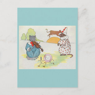 Hey, diddle, diddle!  The cat and the fiddle Postcard