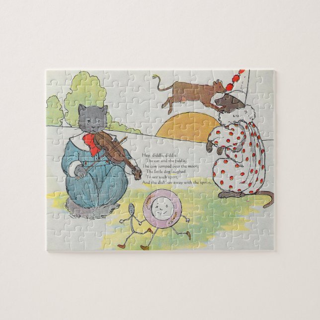 Hey Diddle Diddle The Cat and the Fiddle Rhyme Jigsaw Puzzle (Horizontal)
