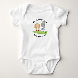 Hey Diddle, The Dish Ran Away With The Spoon Baby Bodysuit